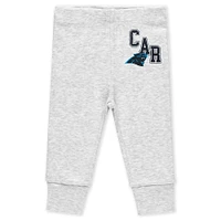 Newborn & Infant WEAR by Erin Andrews Carolina Panthers Three-Piece Turn Me Around Bodysuits Pant Set