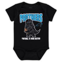 Newborn Black Carolina Panthers Star Wars Stay On Target Bodysuit