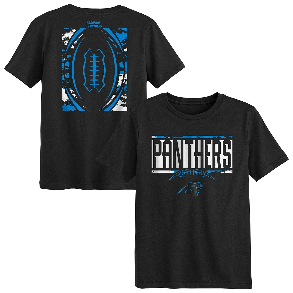 T-shirt noir pour enfants d'âge préscolaire The Blitz des Carolina Panthers