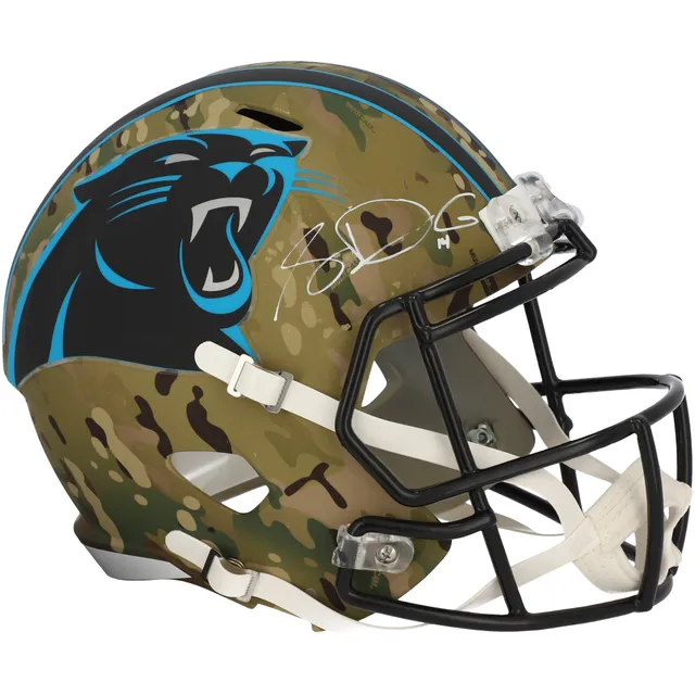 Terrace Marshall Jr. Carolina Panthers Autographed Riddell Black Matte  Alternate Revolution Speed Mini Helmet