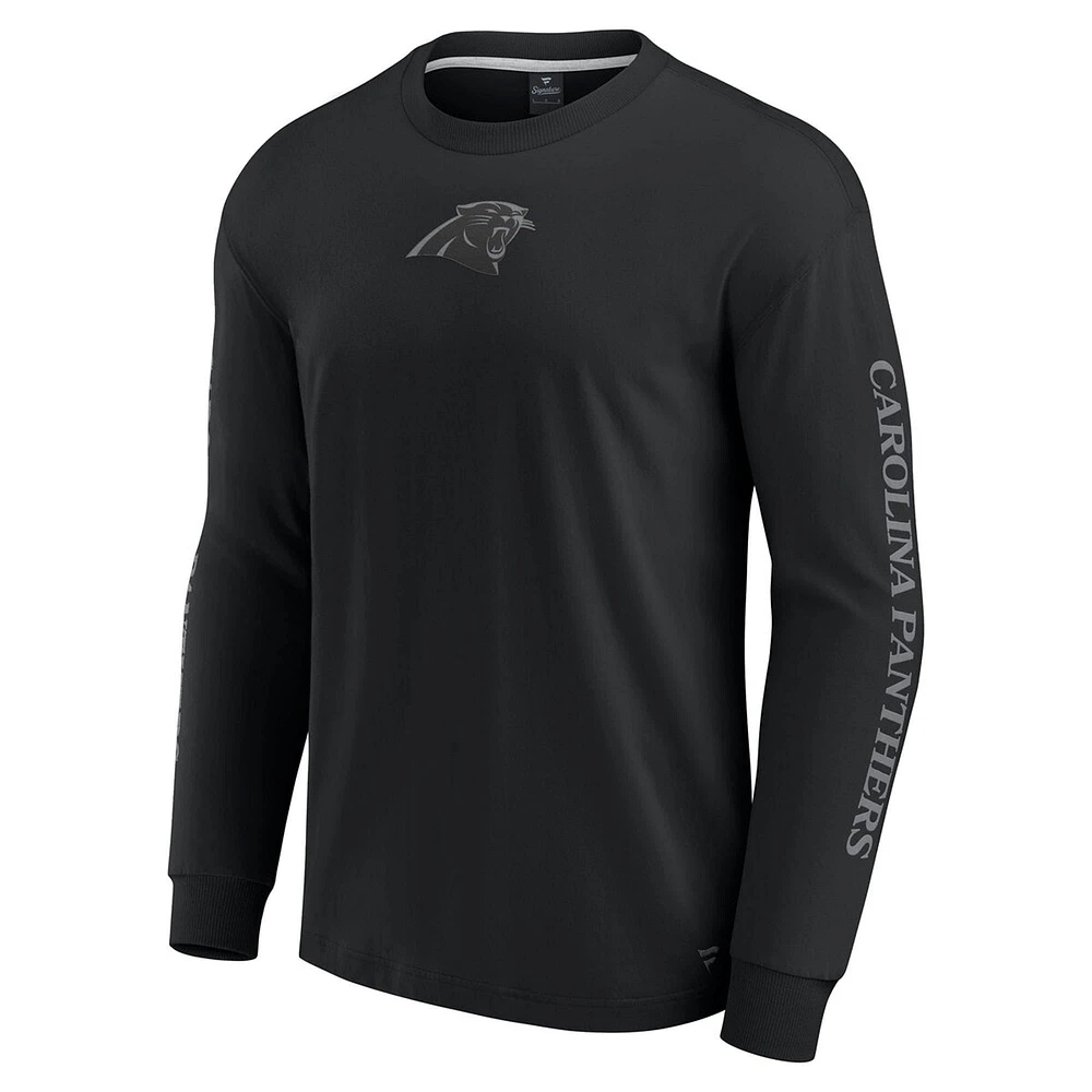 Unisex Fanatics  Black Carolina Panthers Elements Strive Long Sleeve T-Shirt