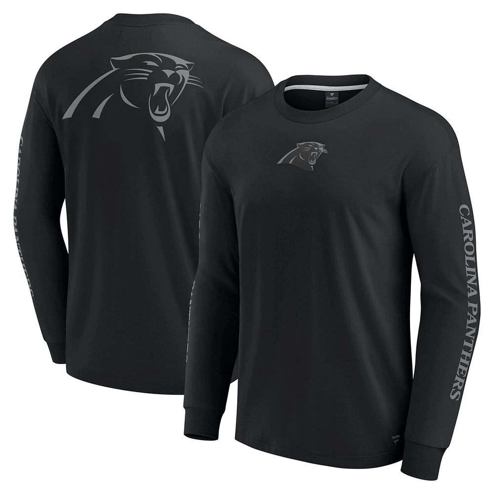 Unisex Fanatics  Black Carolina Panthers Elements Strive Long Sleeve T-Shirt