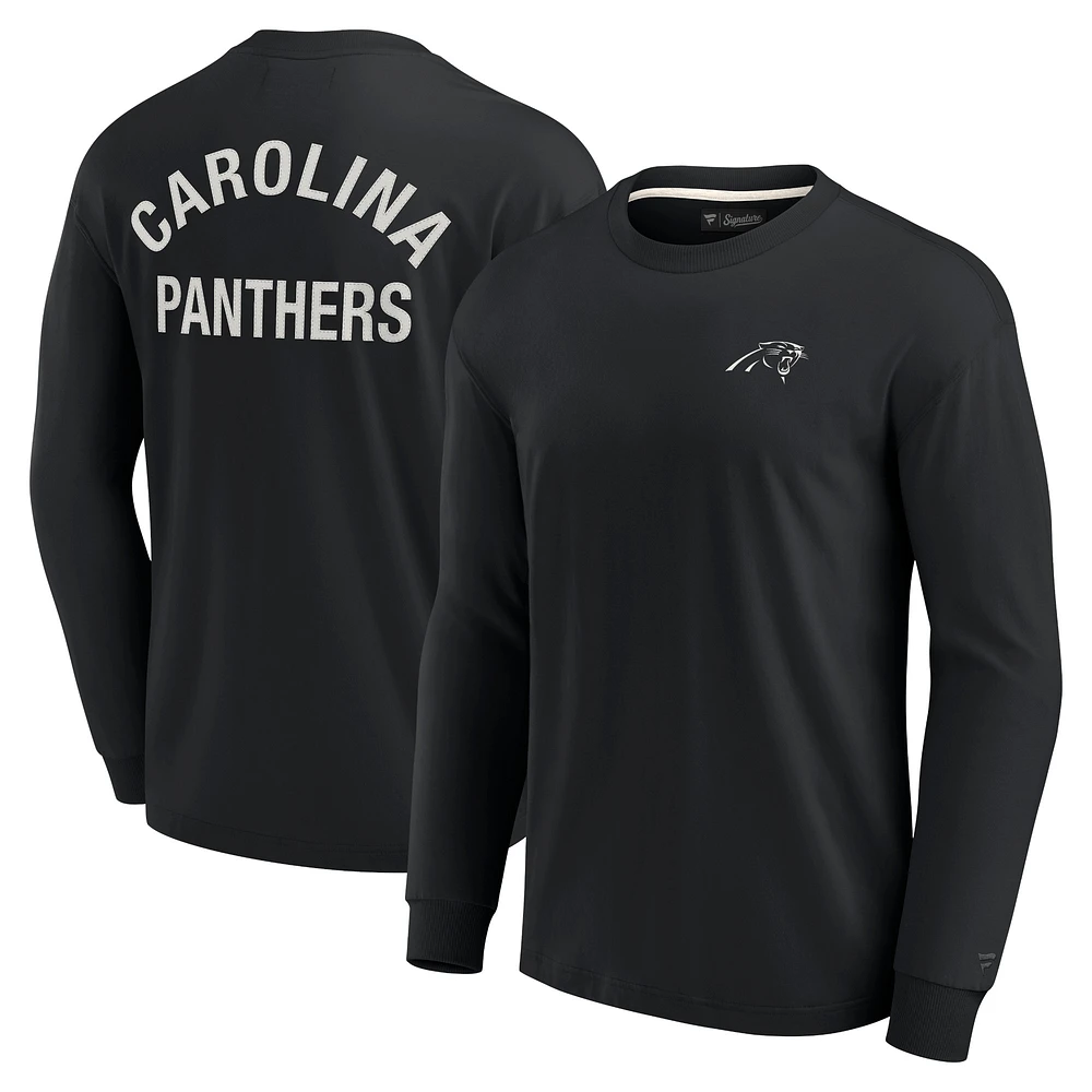 Unisex Fanatics Black Carolina Panthers Elements Super Soft Long Sleeve T-Shirt