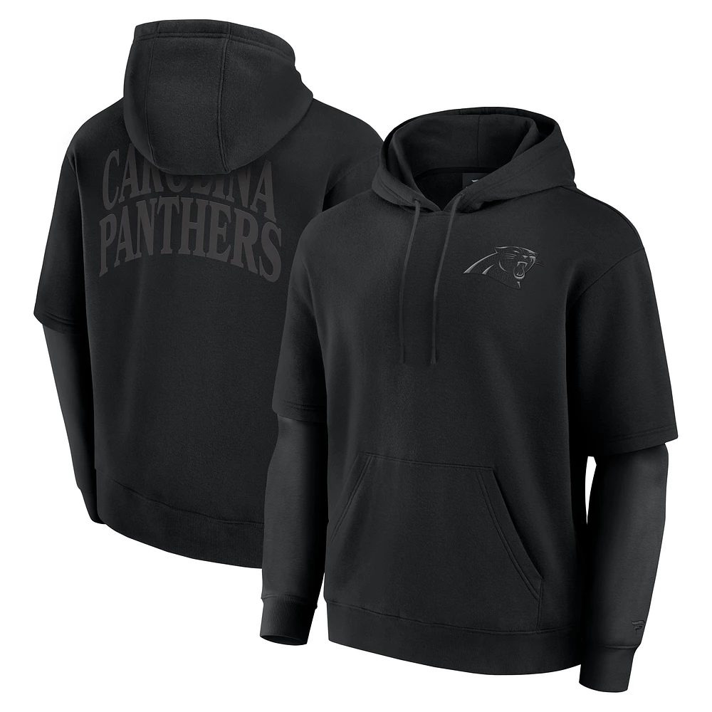 Sweat à capuche unisexe Fanatics Black Carolina Panthers Sleek Elements