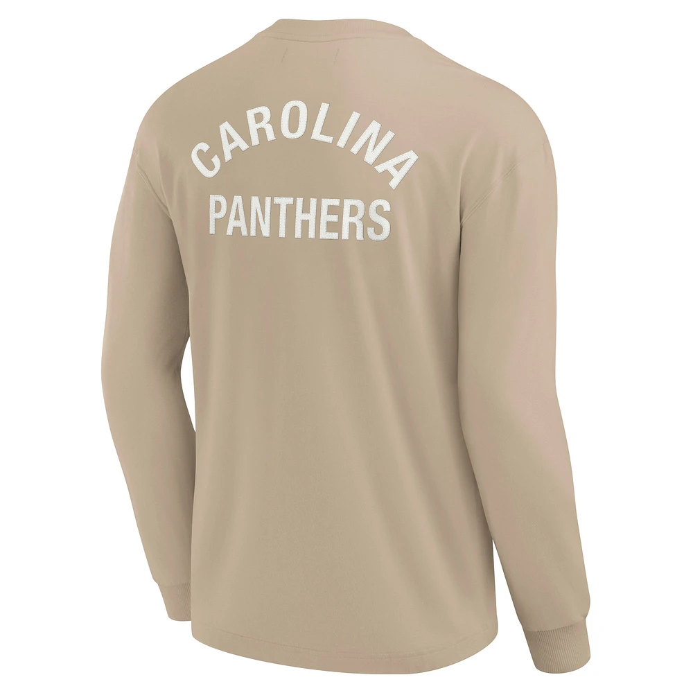 Unisex Fanatics Khaki Carolina Panthers Elements Super Soft Long Sleeve T-Shirt