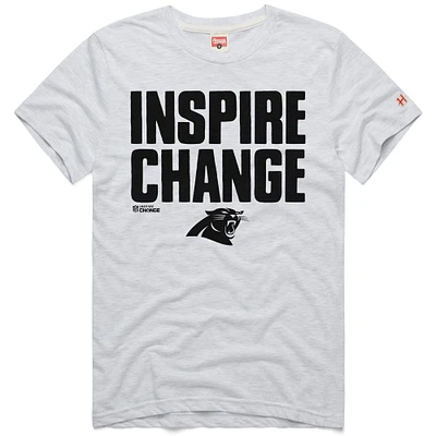 T-shirt unisexe Hommage Ash Carolina Panthers 2024 Inspire Change Tri-Blend