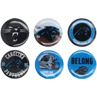 WinCraft Carolina Panthers Lot de 6 boutons 2"