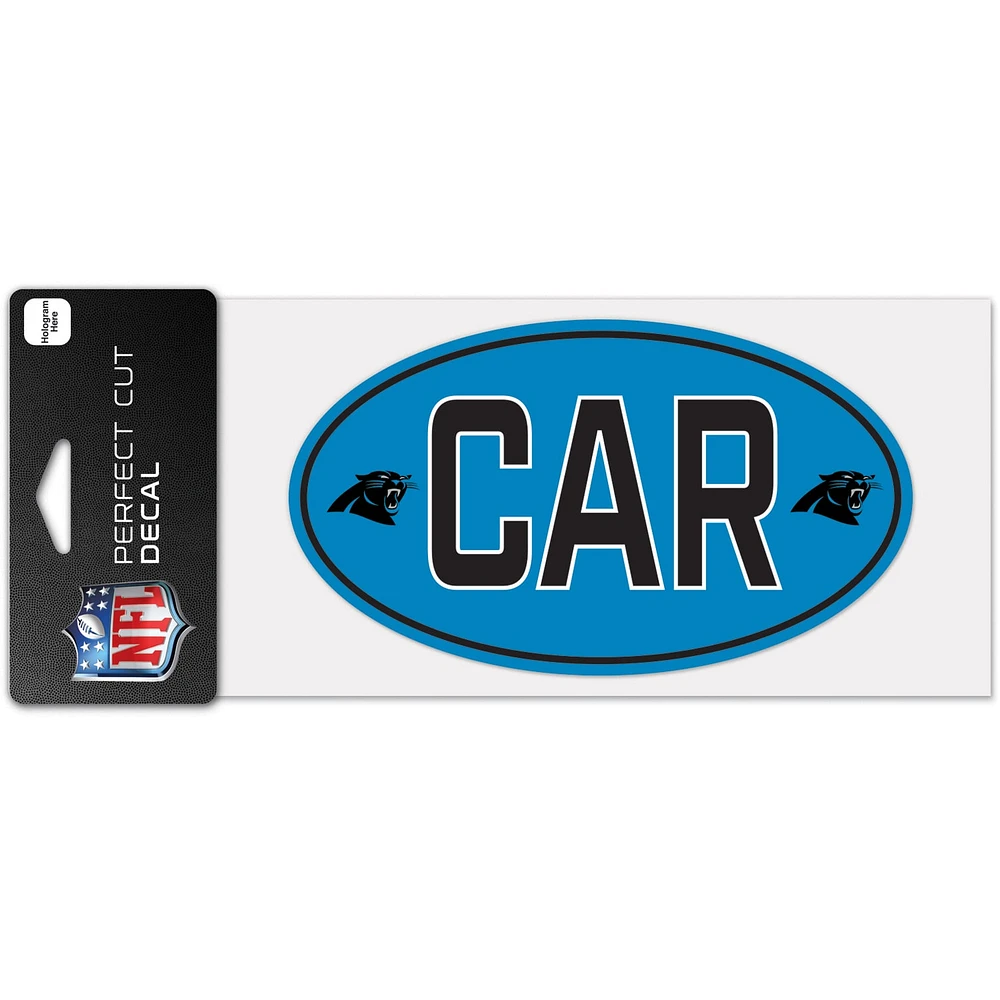 WinCraft Carolina Panthers 4" x 8" Perfect Cut Team Decal