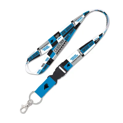 Carolina Panthers WinCraft Color Block Lanyard with Detachable Buckle