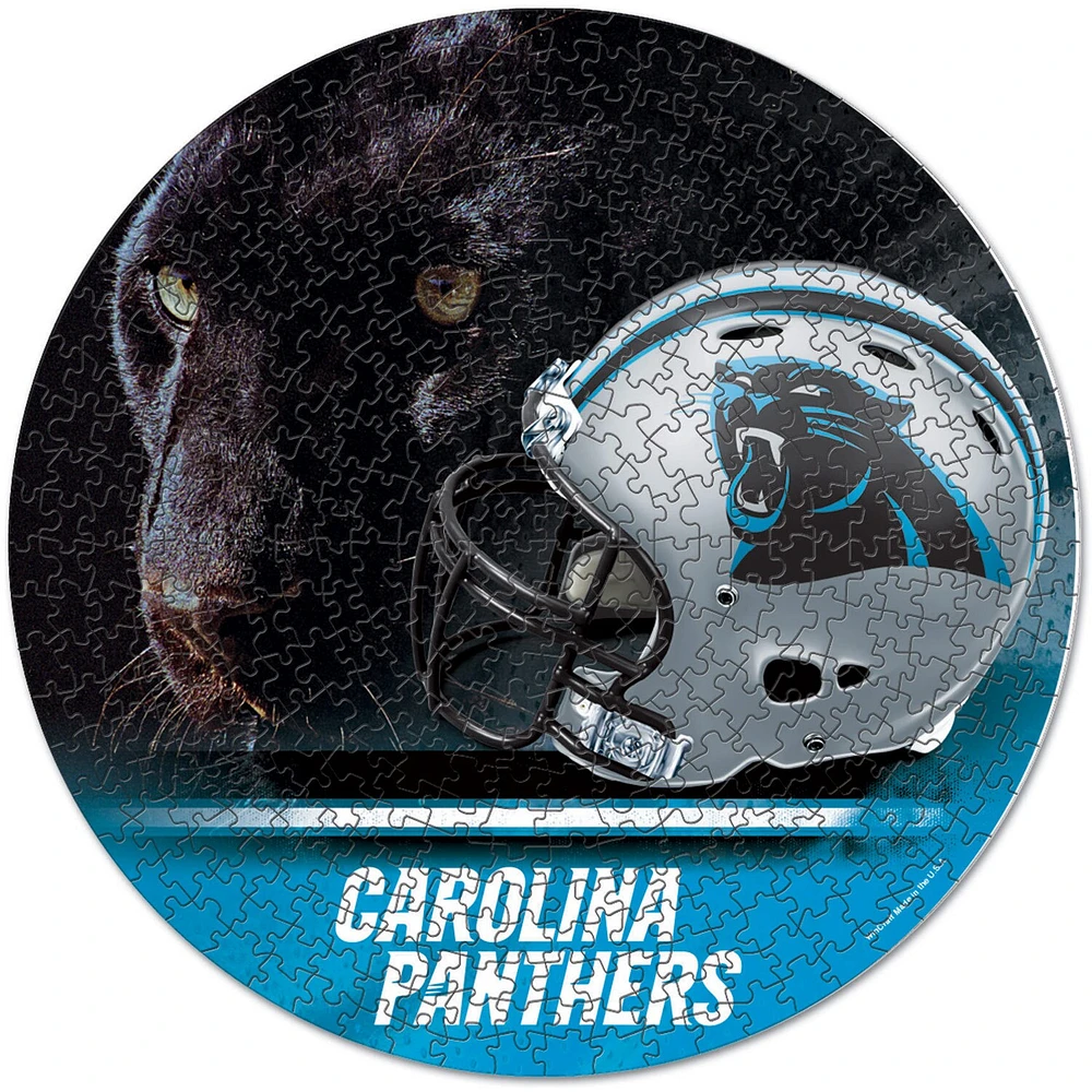 Puzzle rond de 500 pièces des Panthers de la Caroline de WinCraft