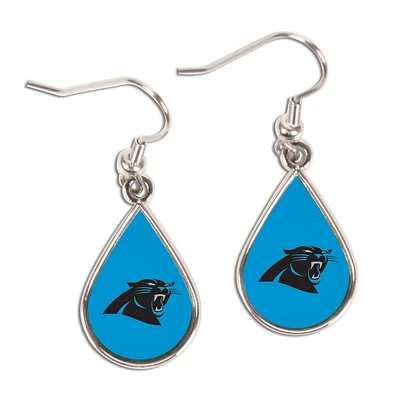 WinCraft Carolina Panthers Tear Drop Dangle Earrings