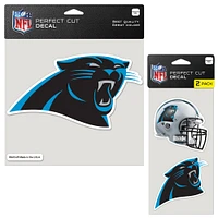 WinCraft Carolina Panthers Three-Pack Perfect Cut Decals