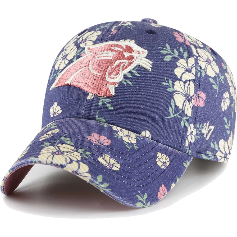 Casquette réglable '47 Navy Carolina Panthers Primrose Clean Up pour femme