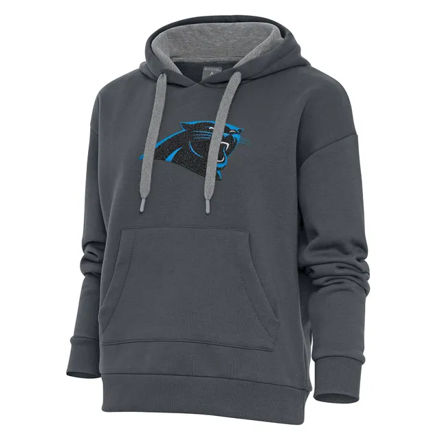 Men's Antigua White Carolina Panthers Victory Pullover Hoodie