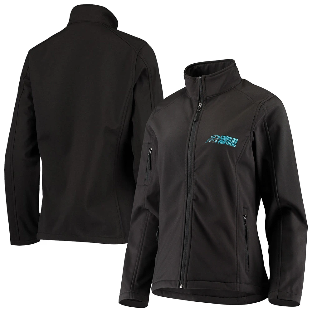 Women's Black Carolina Panthers Full-Zip Sonoma Softshell Jacket