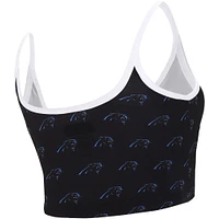 Concepts Sport Black Carolina Panthers Gauge Lounge Brassière pour femme