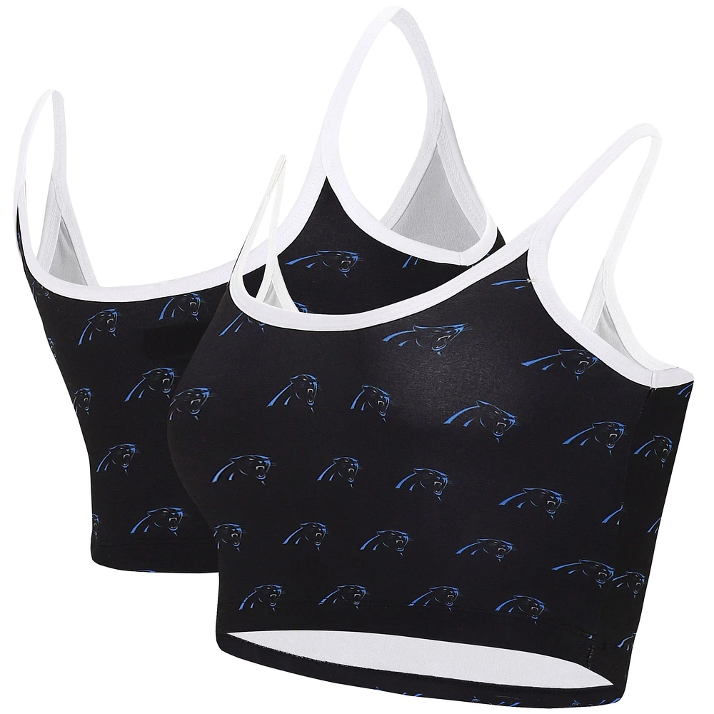 Women's Concepts Sport Black Carolina Panthers Gauge Lounge Bralette