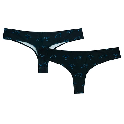 String en tricot à imprimé intégral Carolina Panthers Record pour femme Concepts Sport Black