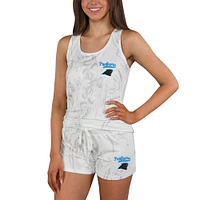 Women's Concepts Sport Carolina Panthers Quartz Hacci Knit Tank Top & Shorts Sleep Set