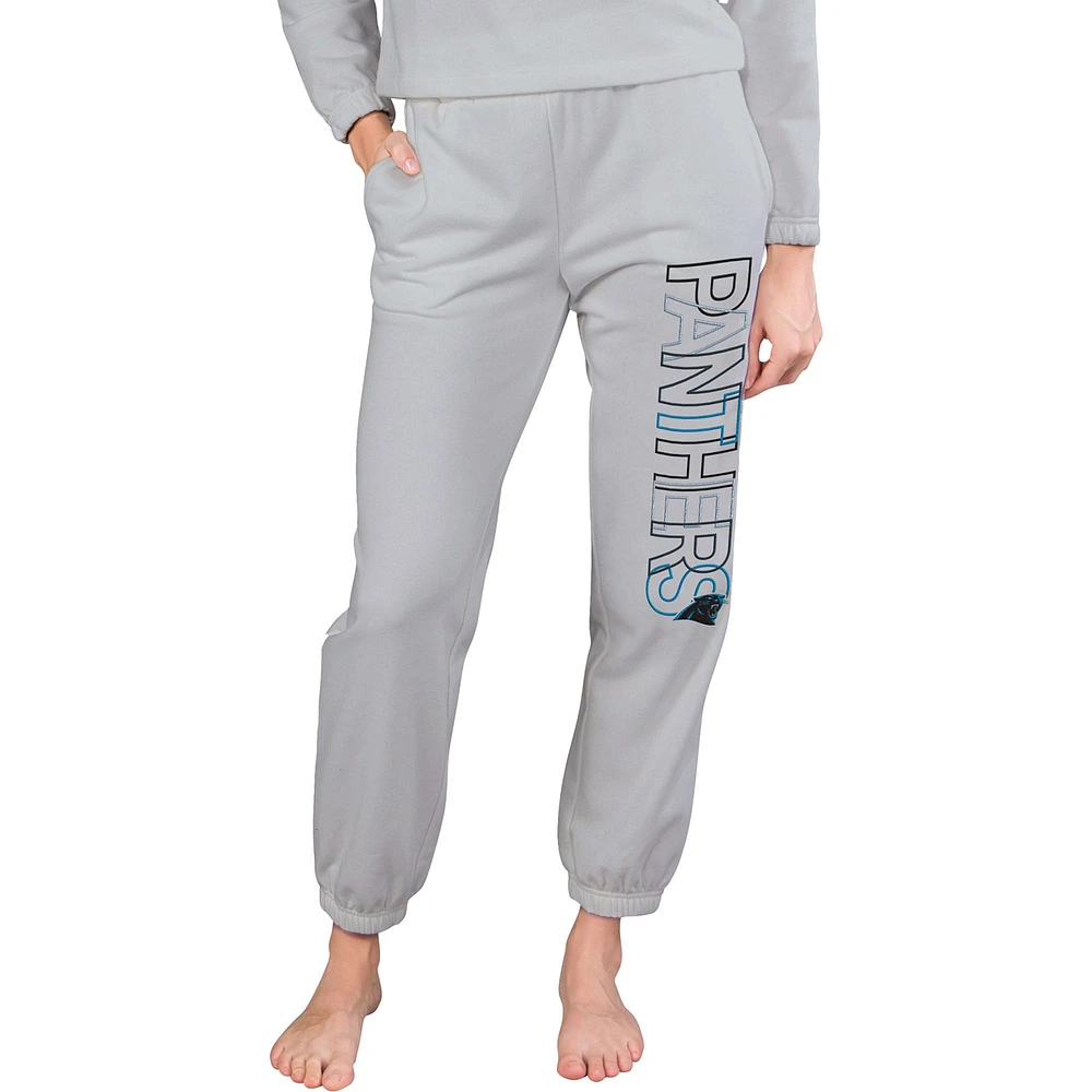 Women's Concepts Sport  Gray Carolina Panthers Sunray French Terry Pants