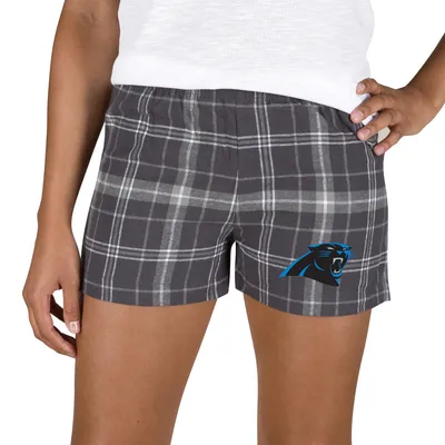 Carolina Panthers Concepts Sport Women's Ultimate Flannel Shorts - Gray