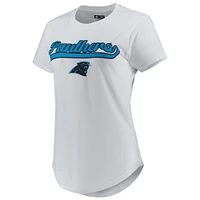 Women's Concepts Sport White/Charcoal Carolina Panthers Sonata T-Shirt & Leggings Sleep Set