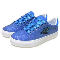 Women's Cuce Blue Carolina Panthers Team Color Crystal Sneakers