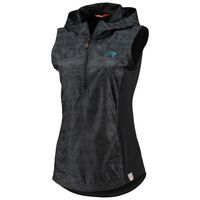 Women's Cutter & Buck Black Carolina Panthers Swish 1/2-Zip Vest