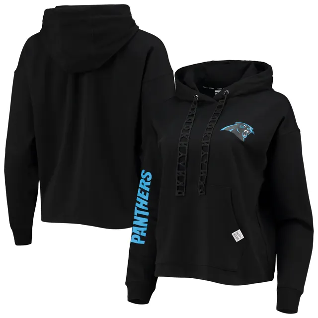 Women's Antigua White Carolina Panthers Victory Pullover Hoodie