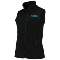 Women's Dunbrooke Black Carolina Panthers Houston Fleece Full-Zip Vest