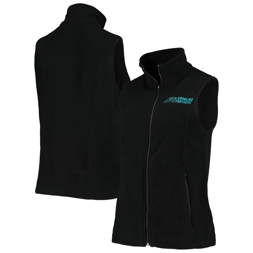 Dunbrooke Black Carolina Panthers Houston Fleece Full-Zip Vest pour femme