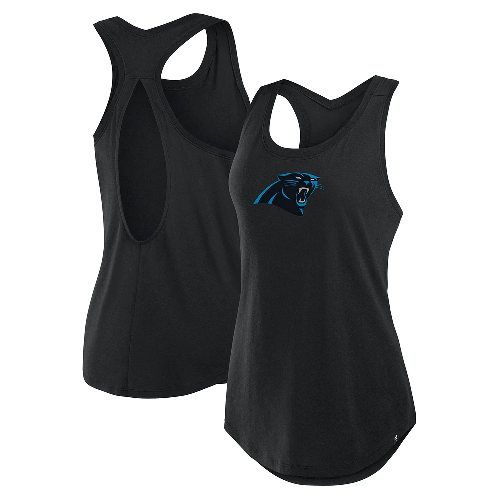 Débardeur Iron Fan des Carolina Panthers pour femmes Fanatics Black