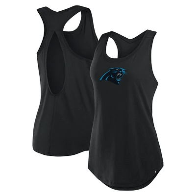 Débardeur Iron Fan des Carolina Panthers pour femmes Fanatics Black
