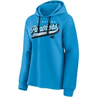 Pull à capuche Fanatics Blue Carolina Panthers First Contact pour femmes - Sweat