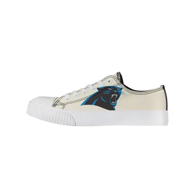 Carolina Panthers FOCO Women's Low Top Canvas Shoes - Cream