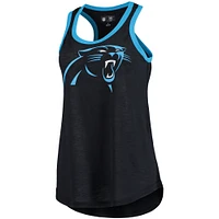 Women's G-III 4Her by Carl Banks Black Carolina Panthers Tater Tank Top