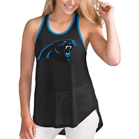 Women's G-III 4Her by Carl Banks Black Carolina Panthers Tater Tank Top