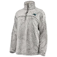 Veste G-III 4Her by Carl Banks grise pour femme des Panthers de la Caroline en sherpa à quart zip