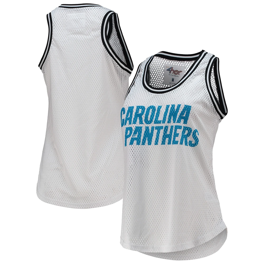 Women's G-III Sports by Carl Banks White Carolina Panthers Formation Tank Top