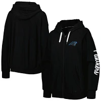 Women's MSX by Michael Strahan  Black Carolina Panthers Emerson Lightweight Full-Zip Hoodie