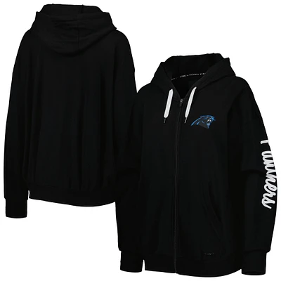 Women's MSX by Michael Strahan  Black Carolina Panthers Emerson Lightweight Full-Zip Hoodie