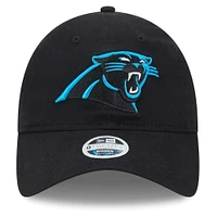 Casquette réglable New Era Black Carolina Panthers Main Core Classic 2.0 9TWENTY pour femme