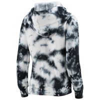 Women's New Era Black Carolina Panthers Tie-Dye Fleece Full-Zip Hoodie