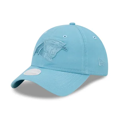 Men's New Era White Carolina Panthers Script 9TWENTY Adjustable Hat