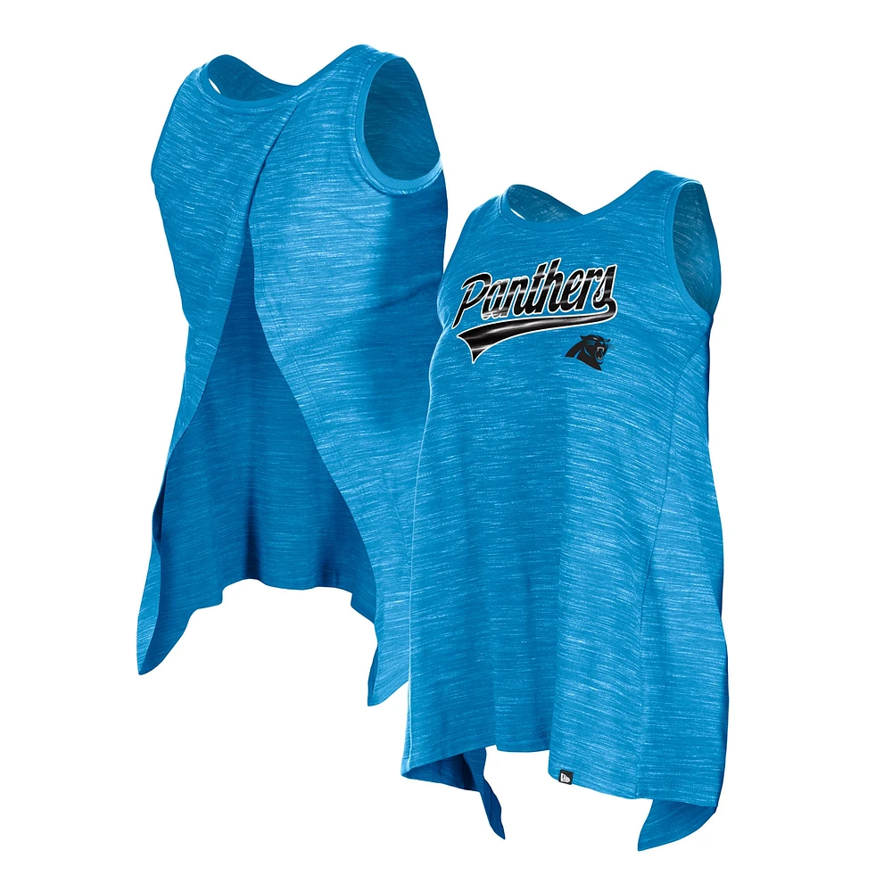 Débardeur actif Space Dye Blue Carolina Panthers New Era pour femme