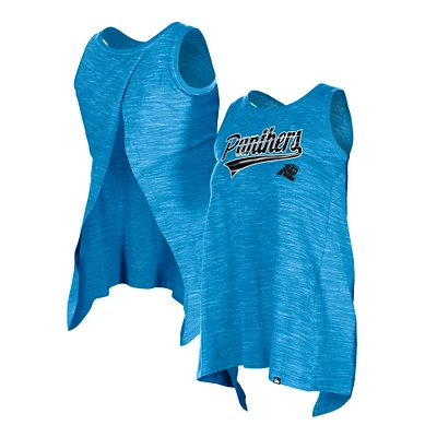 Women's New Era  Blue Carolina Panthers Space Dye Active Tank Top