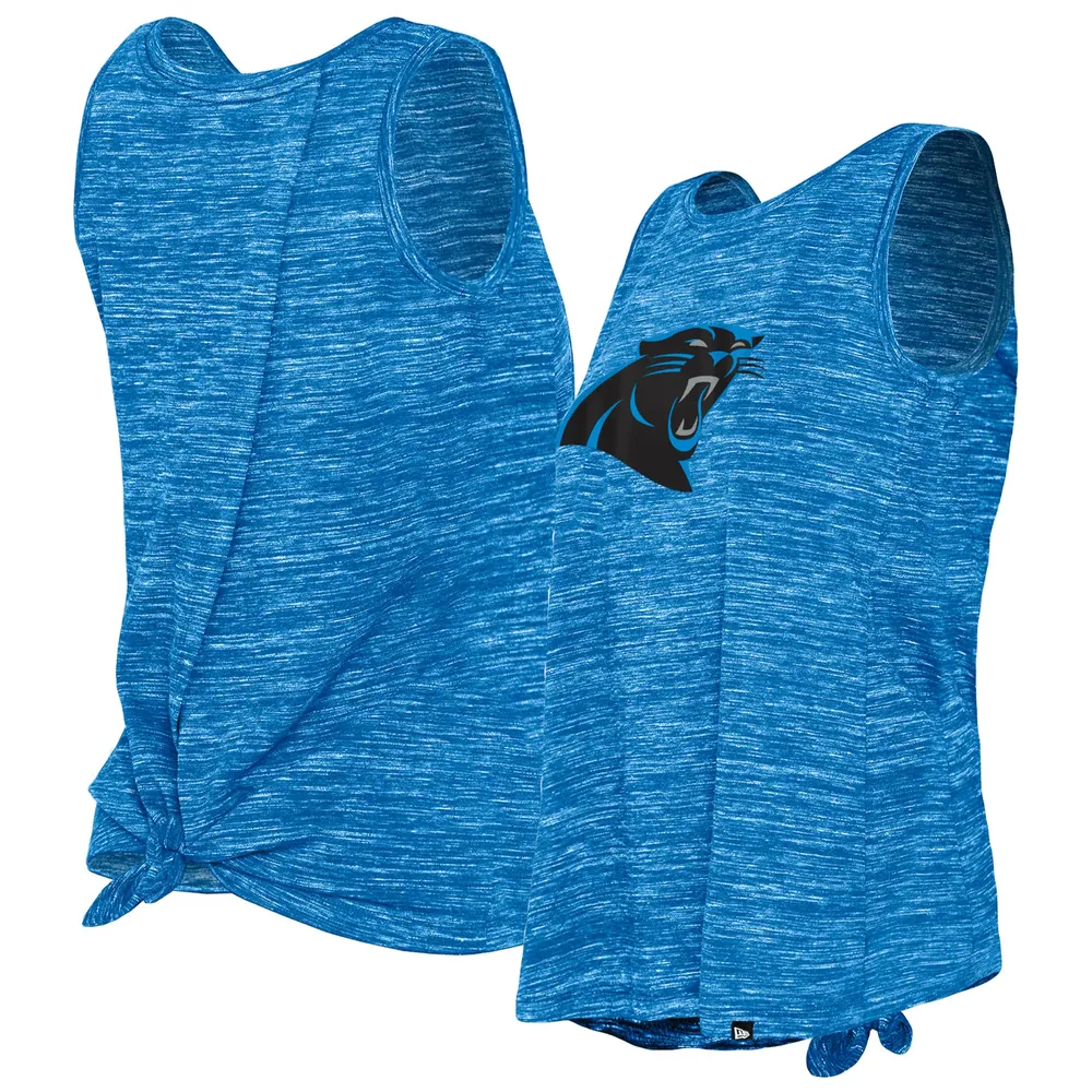 Lids Carolina Panthers New Era Women's Space Dye Tie-Back Tank Top