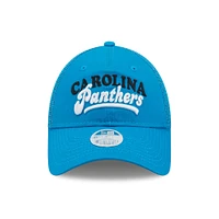 Casquette Snapback 9FORTY Team Trucker des Panthers de la Caroline bleue New Era pour femme