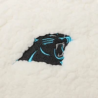 Women's New Era Cream Carolina Panthers Athletic Sherpa Full-Zip Jacket