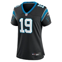 Maillot de joueur match Nike Adam Thielen des Panthers la Caroline noir pour femme